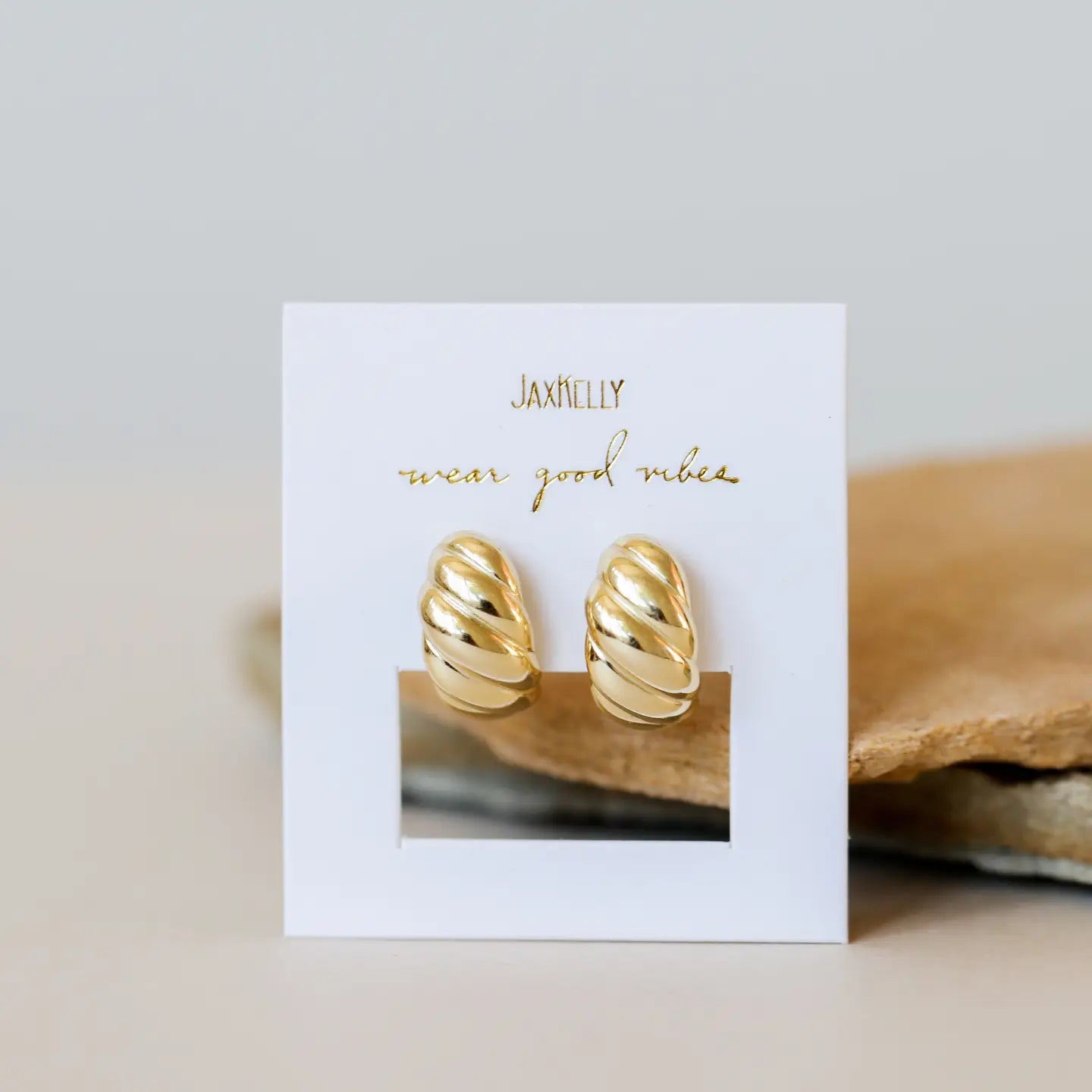 Mini Gold Swirl Hoop