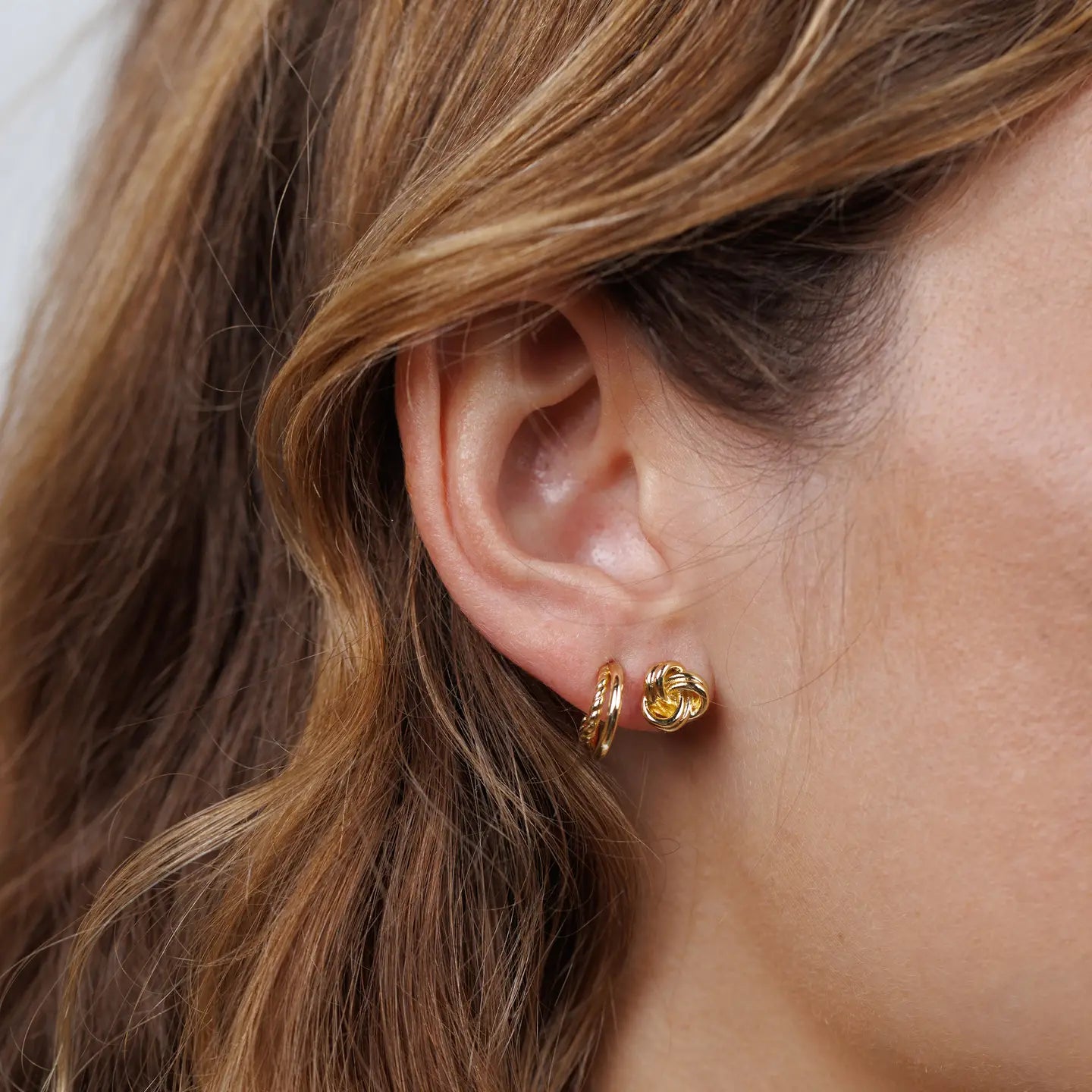 Gold Knot Stud