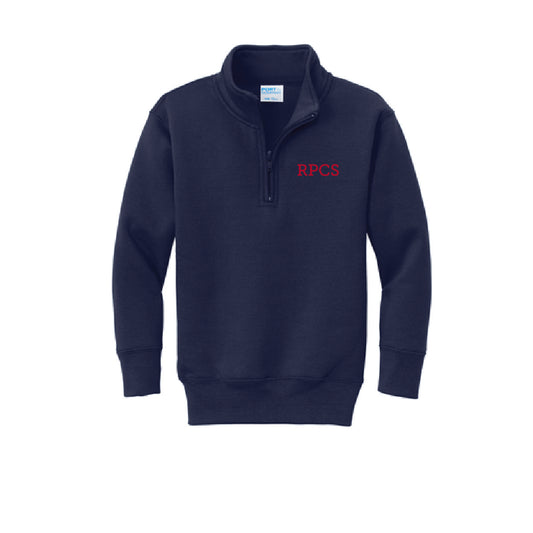 Youth 1/4 Zip Sweatshirt in Navy