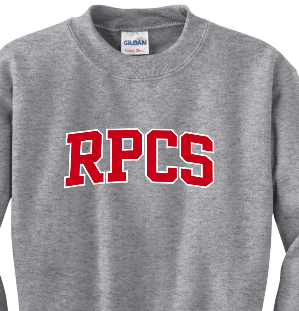 Youth Grey with White Outline Sweatshirt