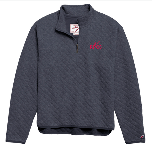 Quilted Navy 1/4 Zip